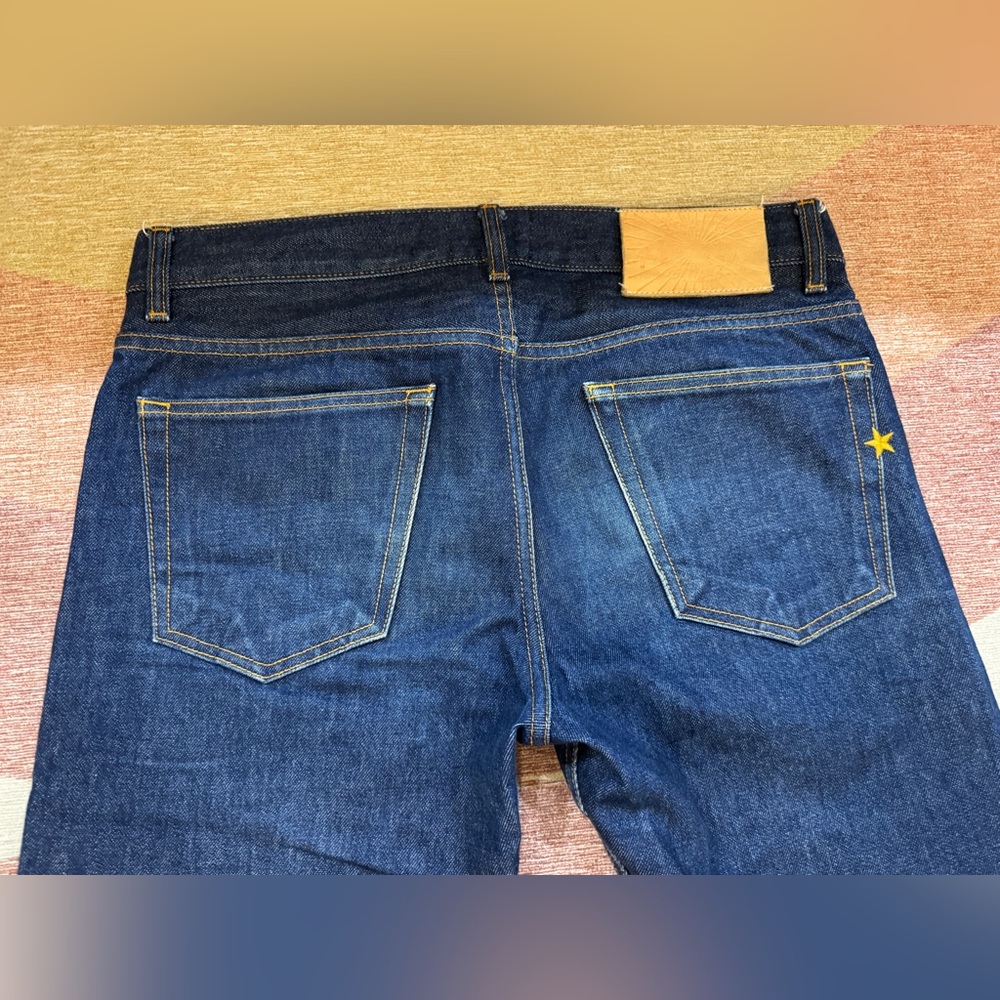 Brave Star Classic Indigo Selvedge Denim Slim Straight Men size 32 x 34